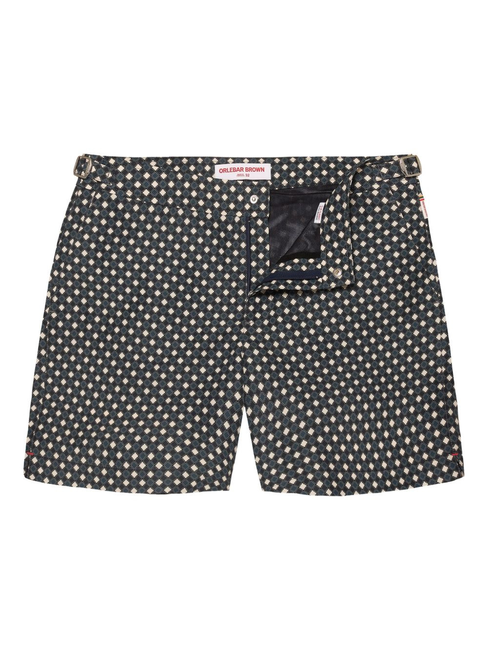 Bulldog geometric-pattern swim shorts - 1