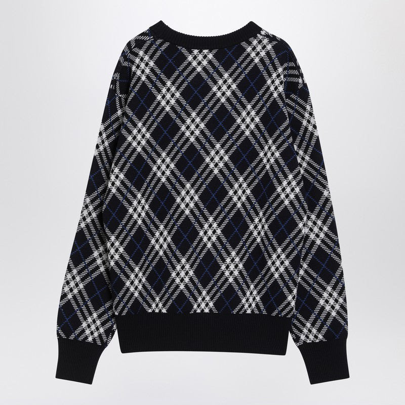 Burberry Check-Pattern Wool Blend Sweater Men - 2