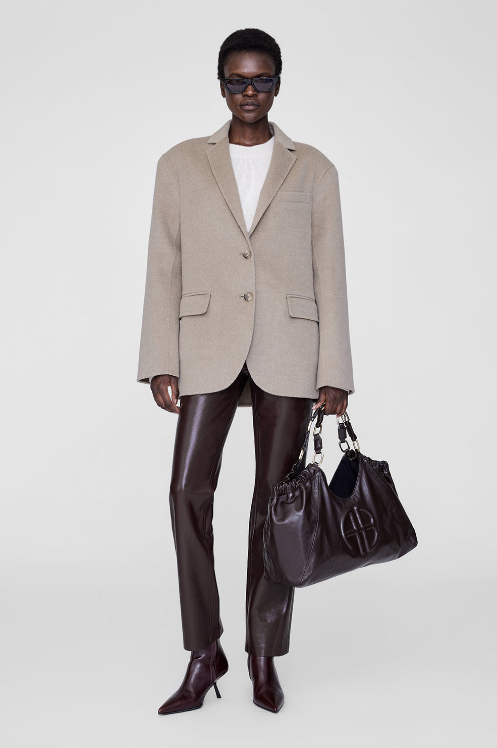 Quinn Blazer - Oatmeal Melange Cashmere Blend - 5