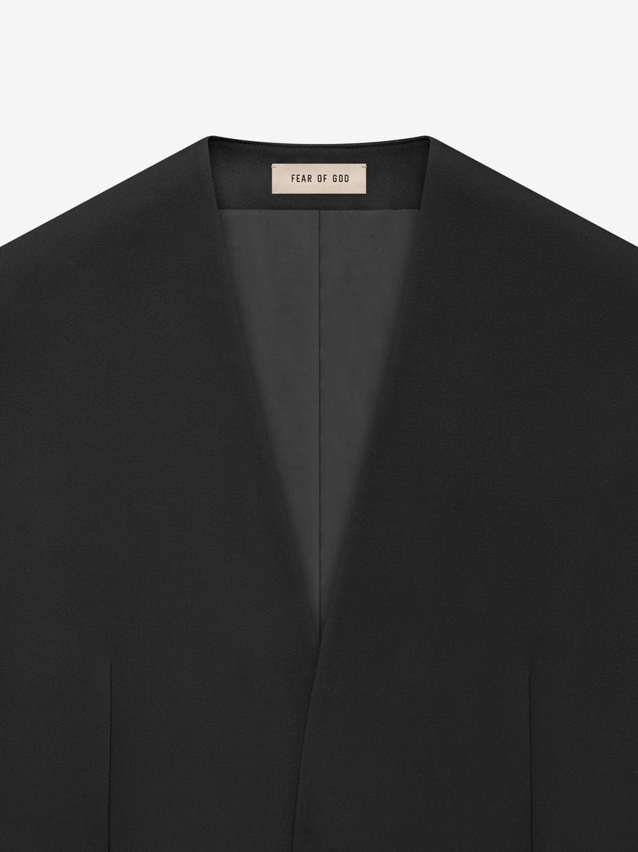 Wool Lapelless Jacket - 3