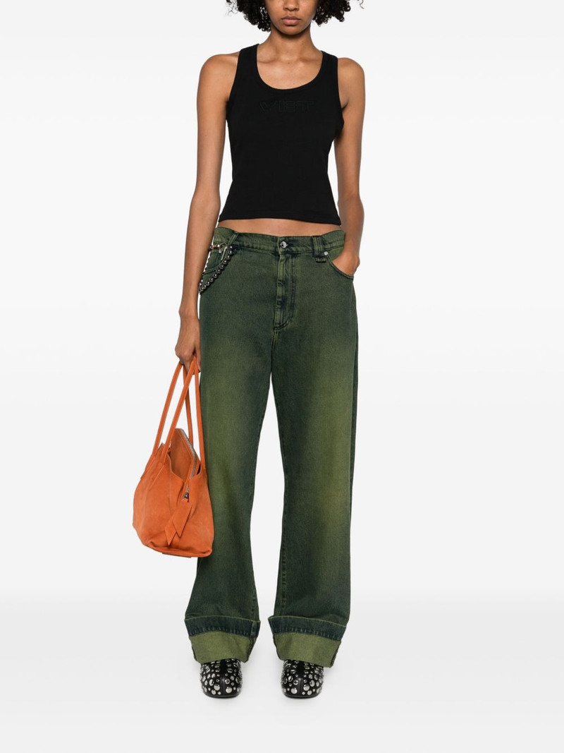 VETEMENTS logo-embroidered tank top outlook