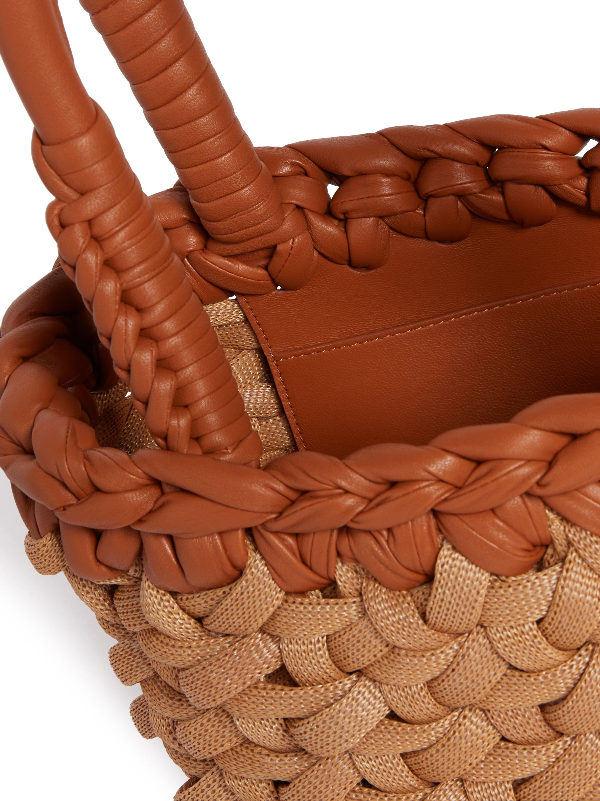 Icon Leather & Rafia Medium Tote - 9