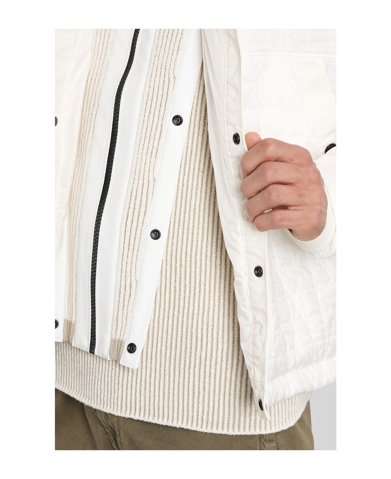 Casual Jacket In Beige Polyamide - 5