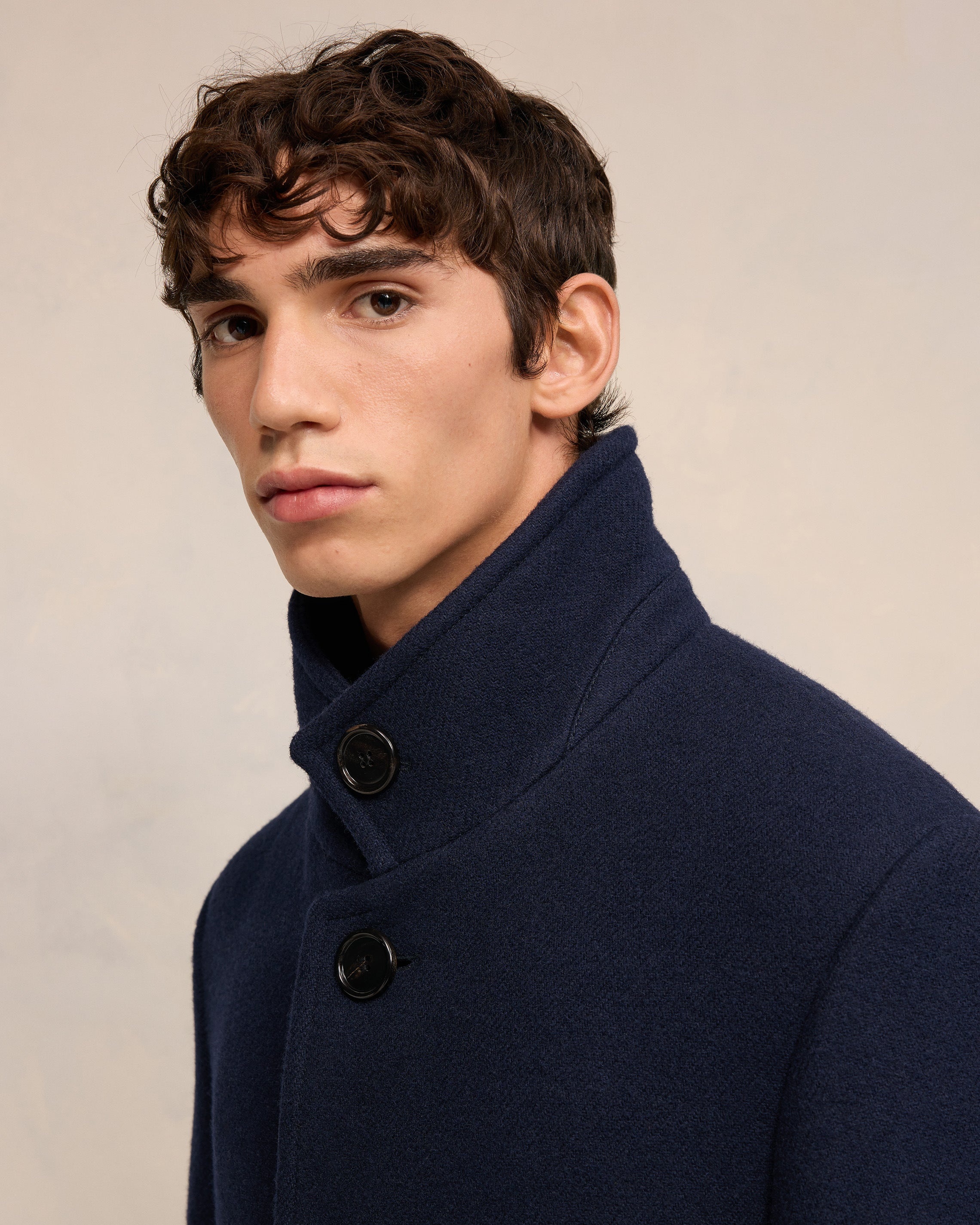 HIGH COLLAR COAT - 4