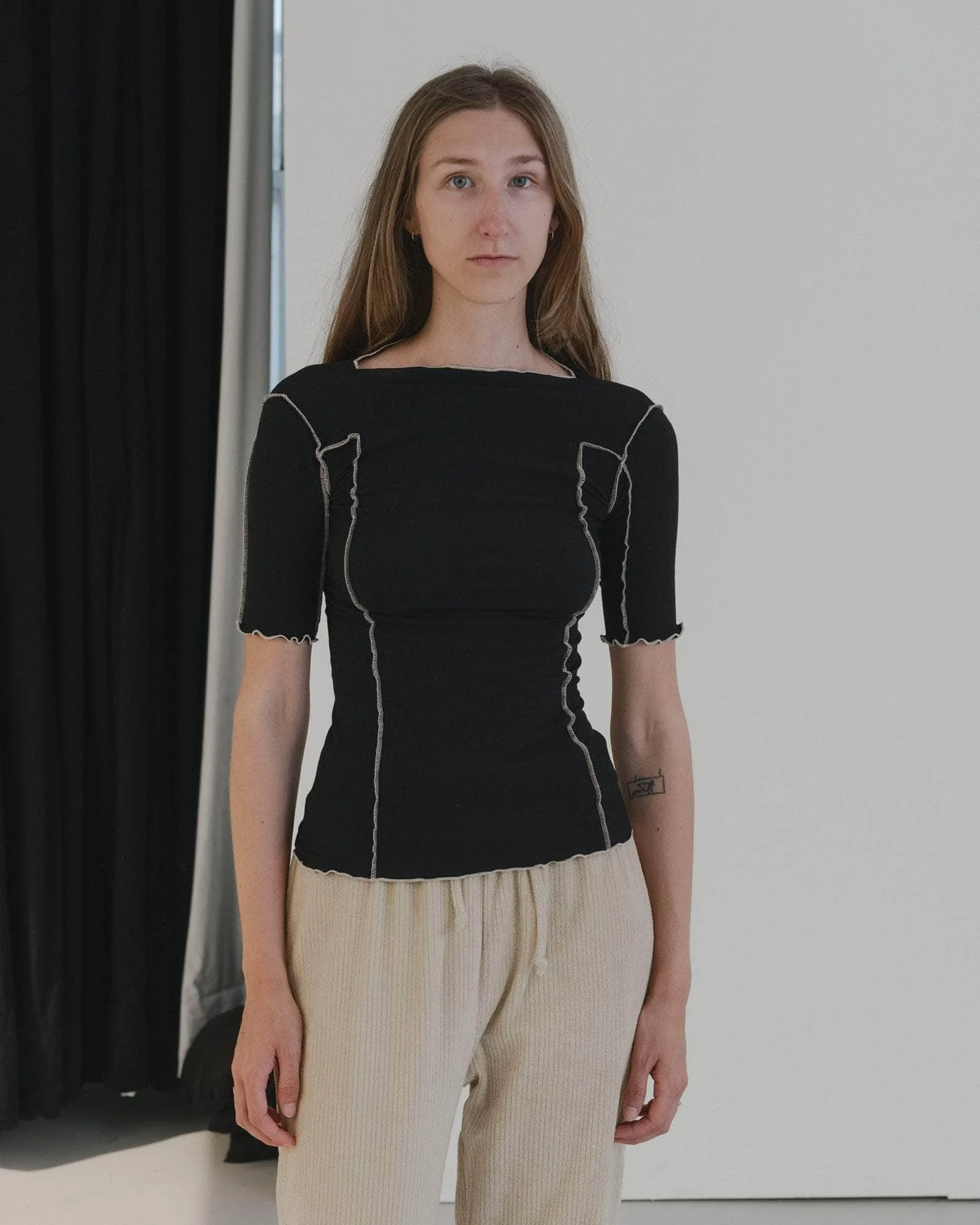 Omato 3/4 Tee Shirt - Fine Organic Cotton Rib - 1