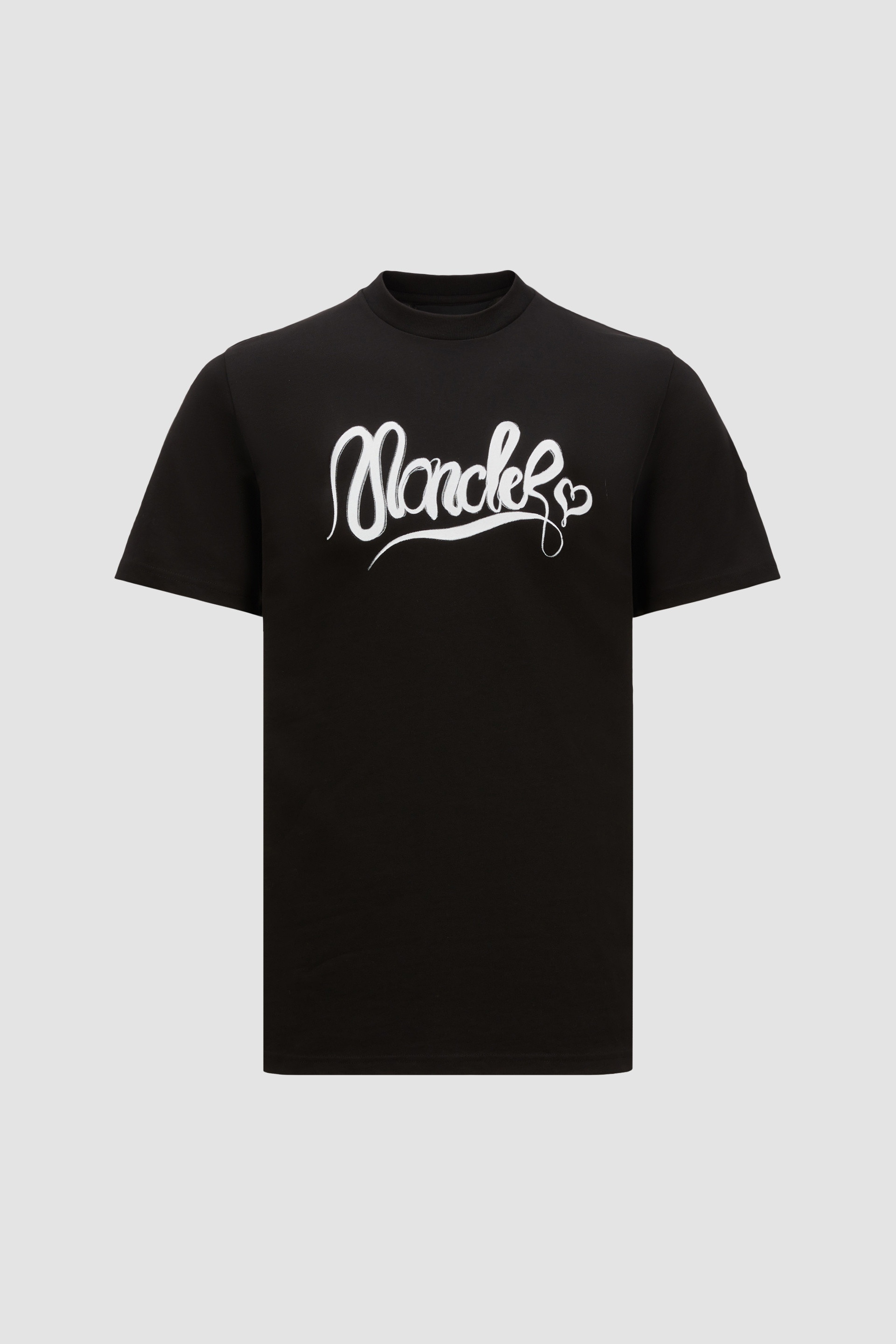 Tシャツ・カットソー Moncler Embroidered Calligraphy Logo T-Shirt Moncler Calligraphy Logo Cotton T-Shirt | REVERSIBLE