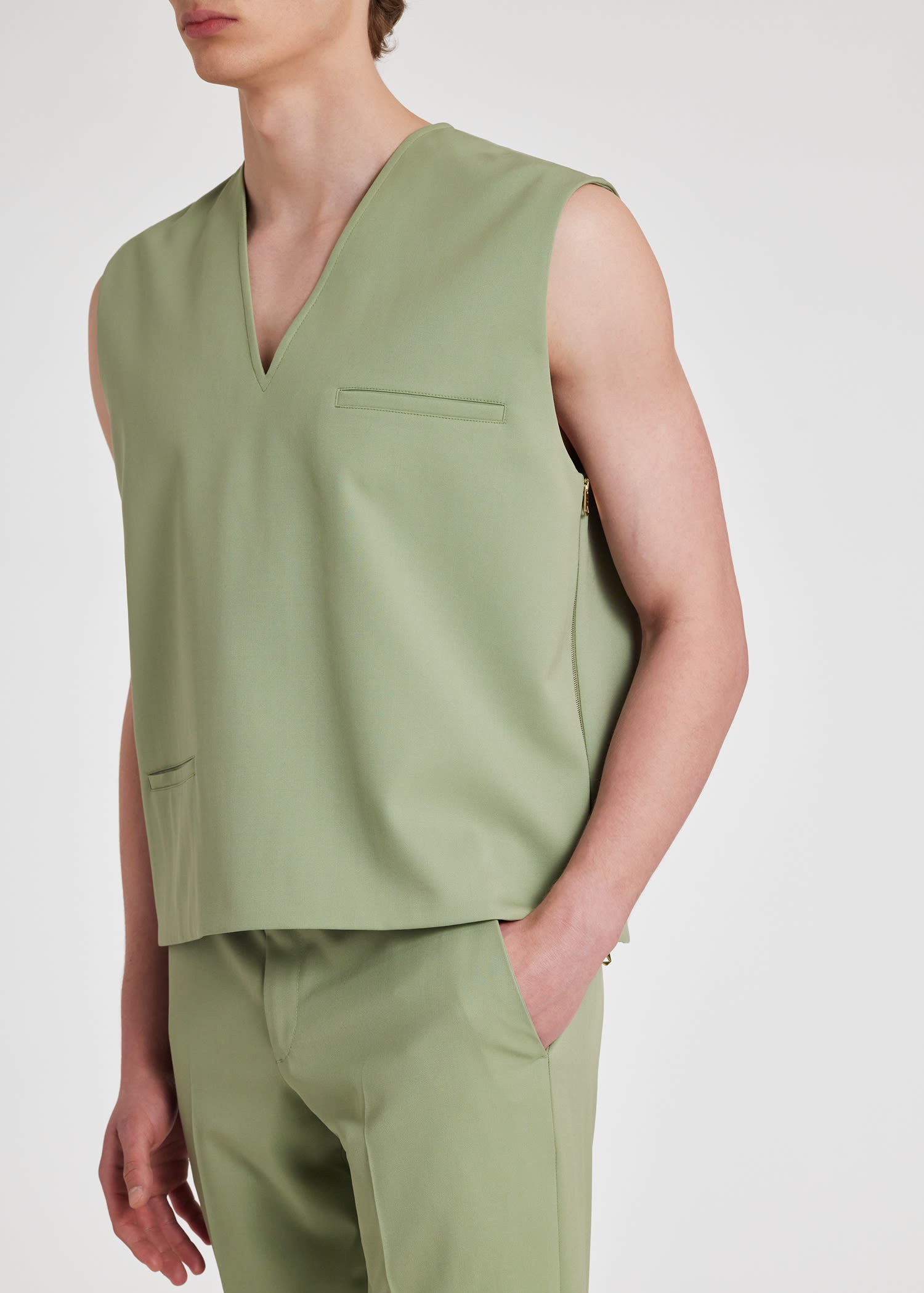Stretch-Wool Vest - 7
