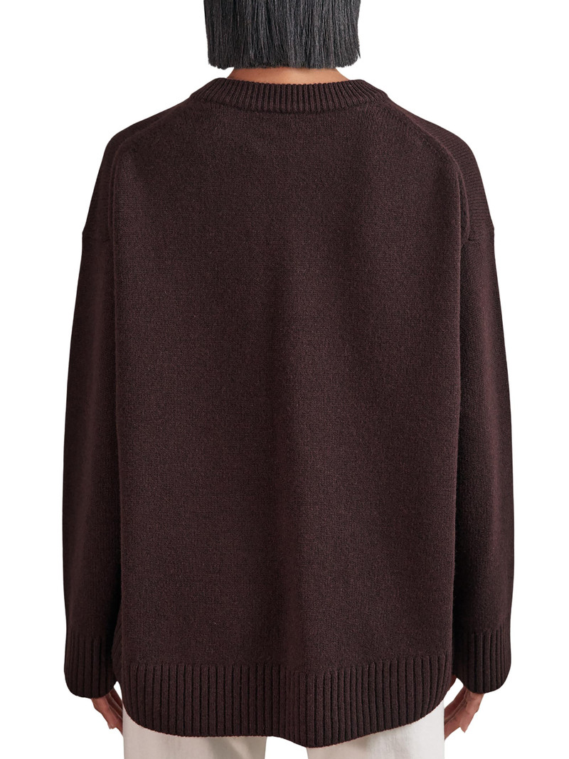 Women's Ella Wool-Cashmere Sweater - Plum 3