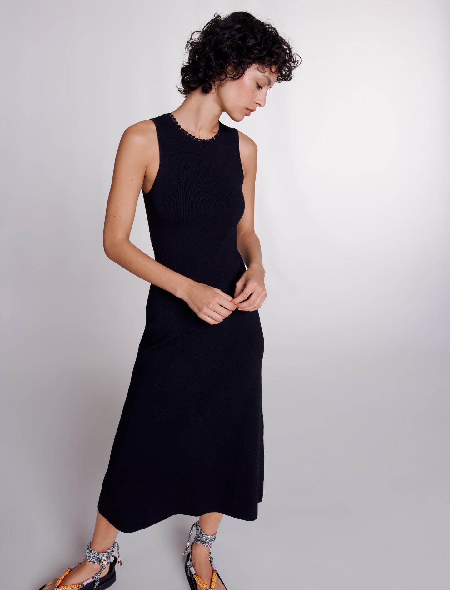 Cutaway knit maxi dress - 8