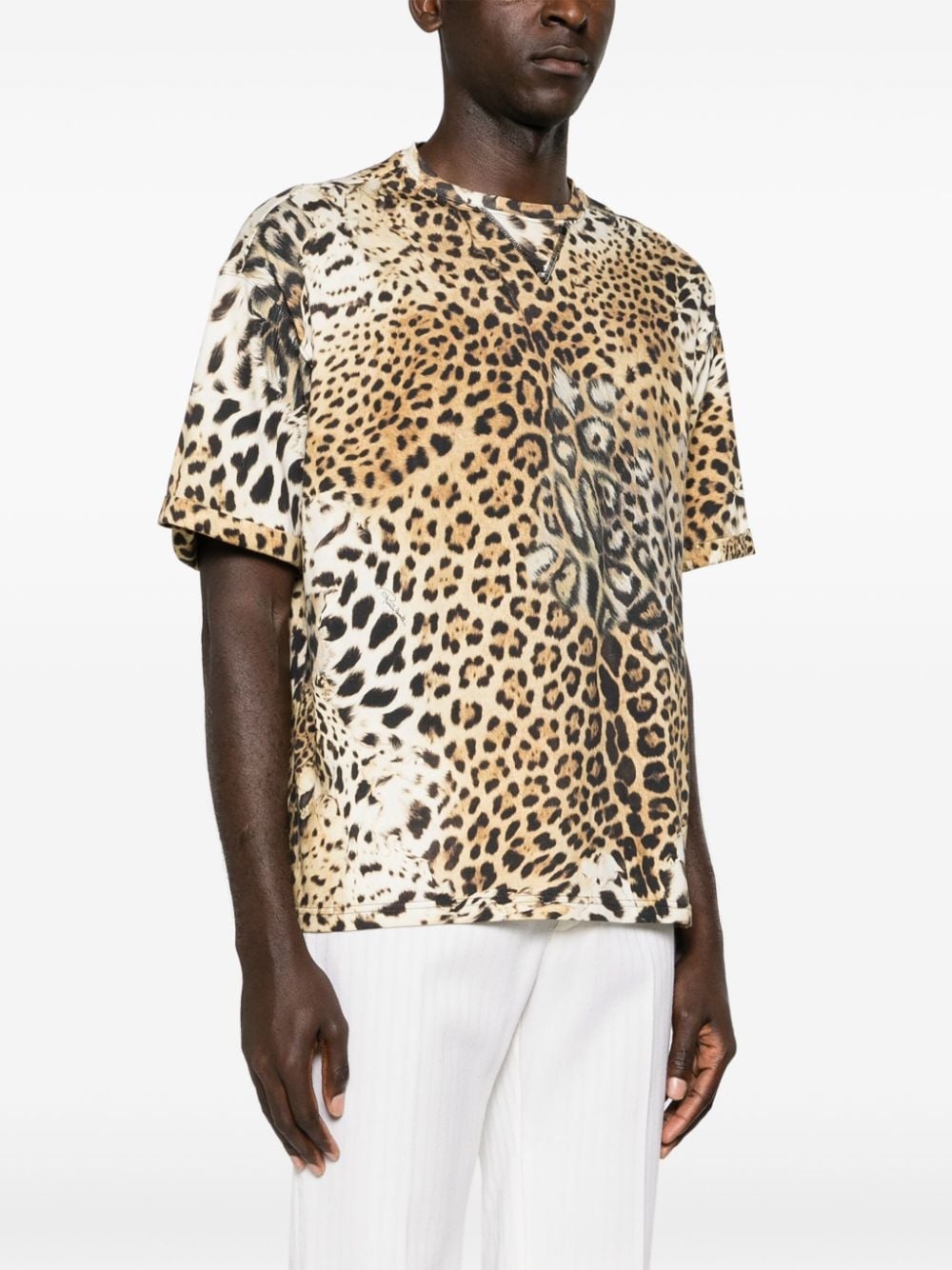 jaguar-print cotton T-shirt - 3