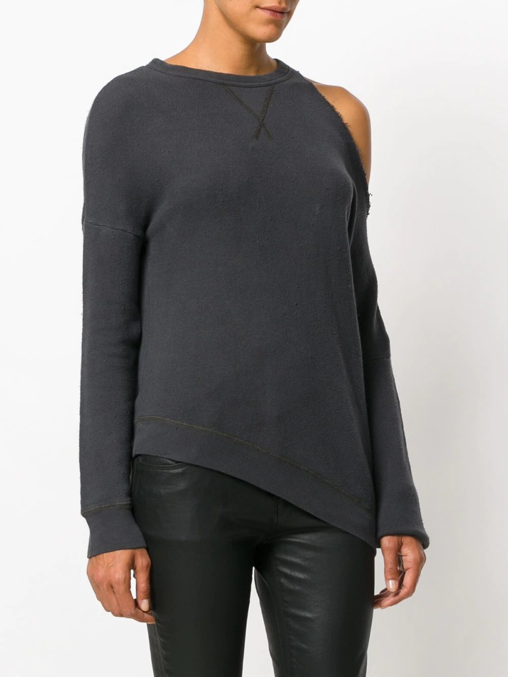 distressed one shoulder jumper - 3