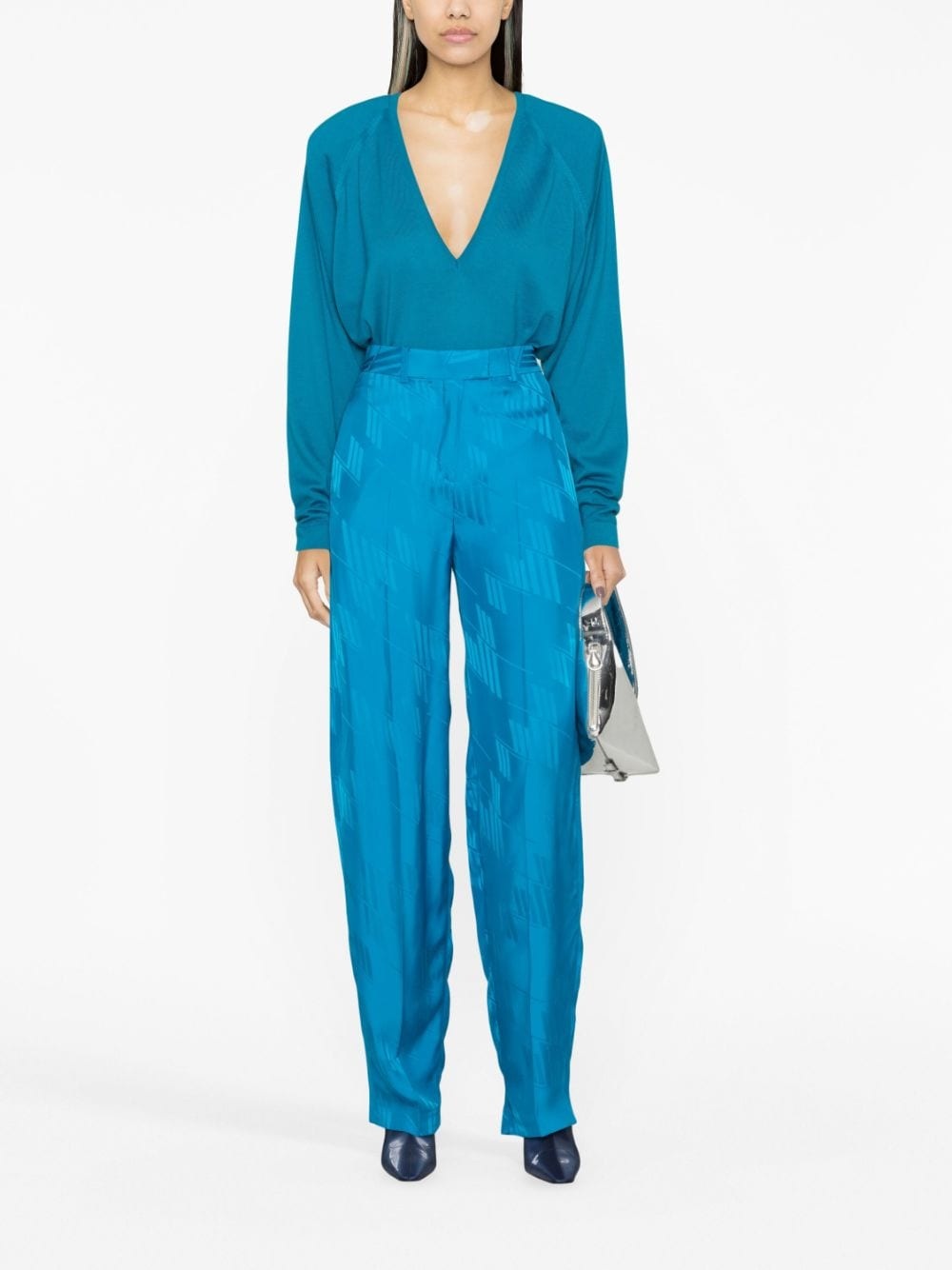 Jagger monogram wide-leg trousers - 2