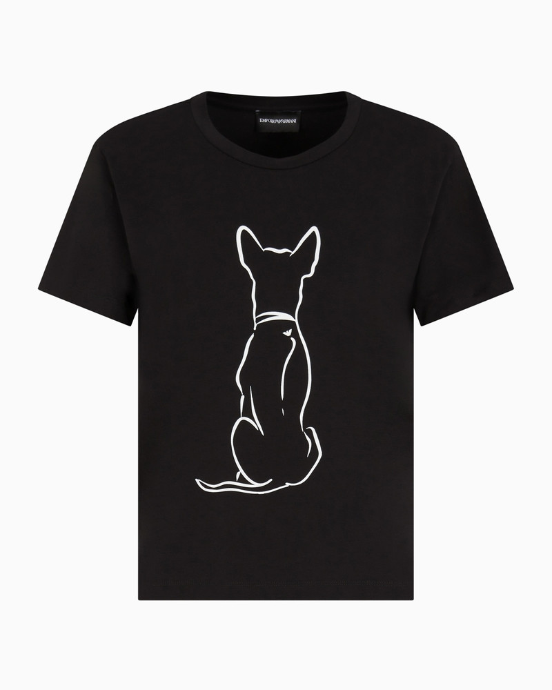 WE LOVE DOGS #27 STRETCH-JERSEY T-SHIRT 1