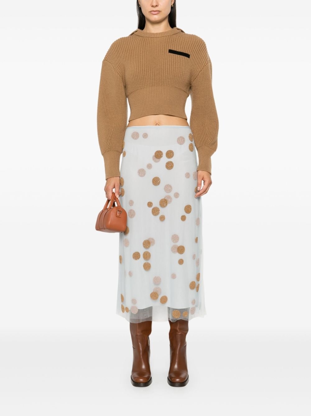 VIP【送料関税込】FENDI EMBROIDERED MIDI SKIRT FENDI Fendi Women Embroidered Midi Skirt | luosophy | REVERSIBLE