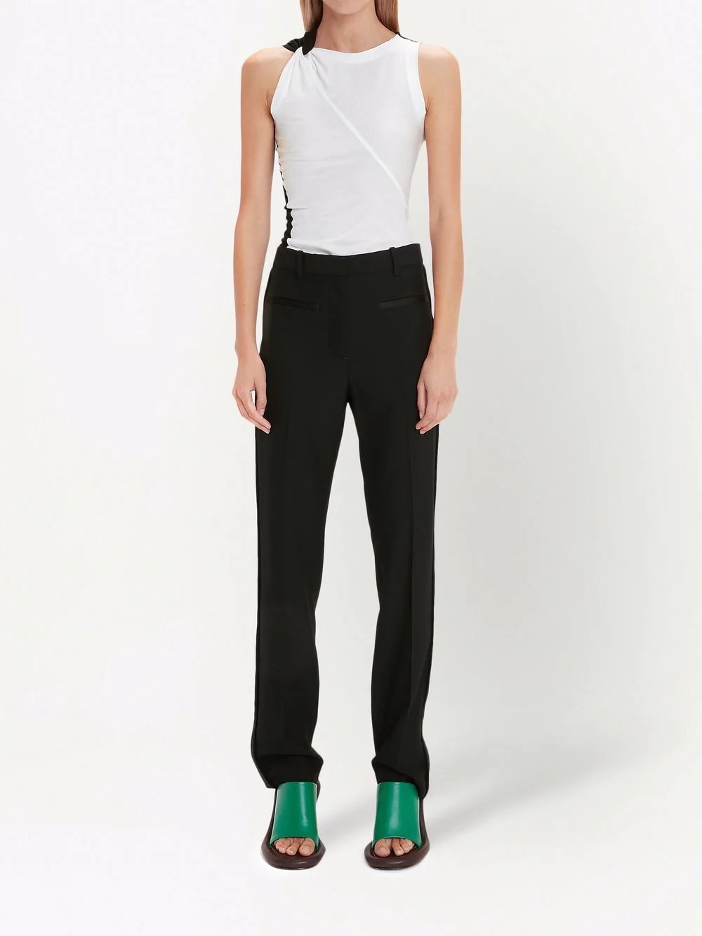 slim-fit tuxedo trousers - 2