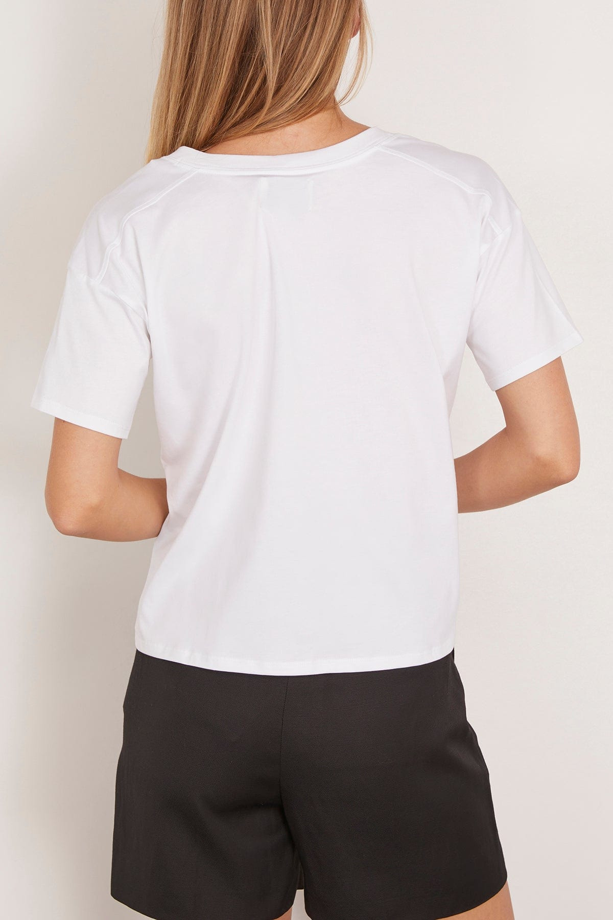 Faaa V-Neck T-Shirt in White - 4
