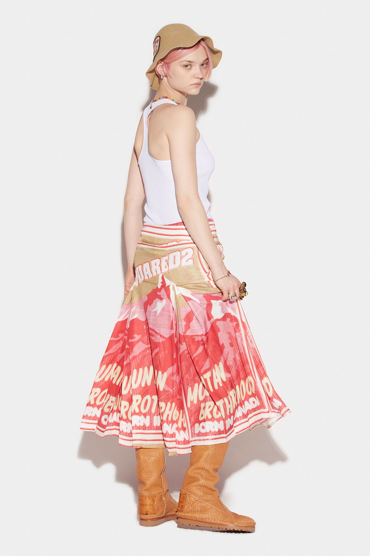 PLEATED MIDI SKIRT - 3