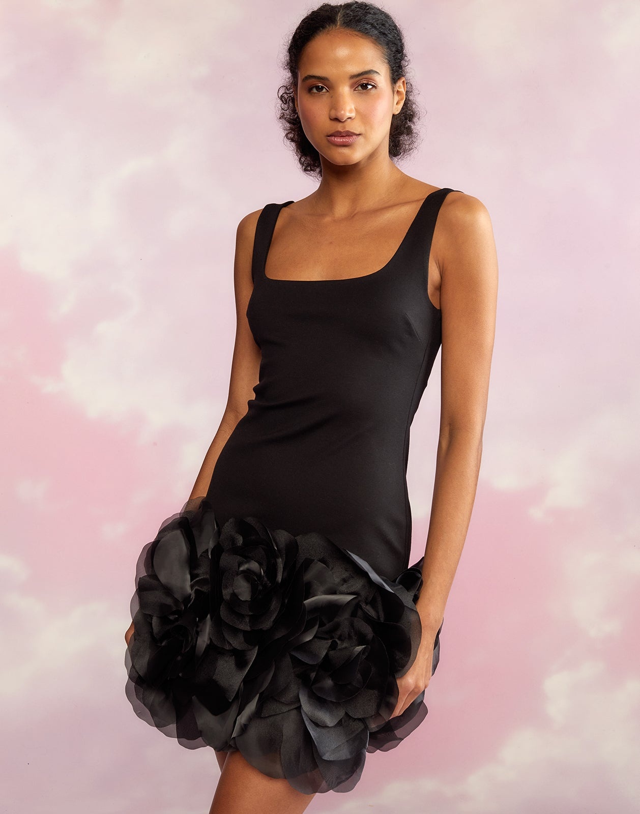 Kourtney Organza Flower Hem Dress - 2