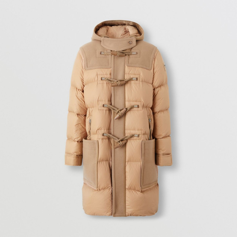 Nylon and Technical Wool Down-filled Duffle Coat 1