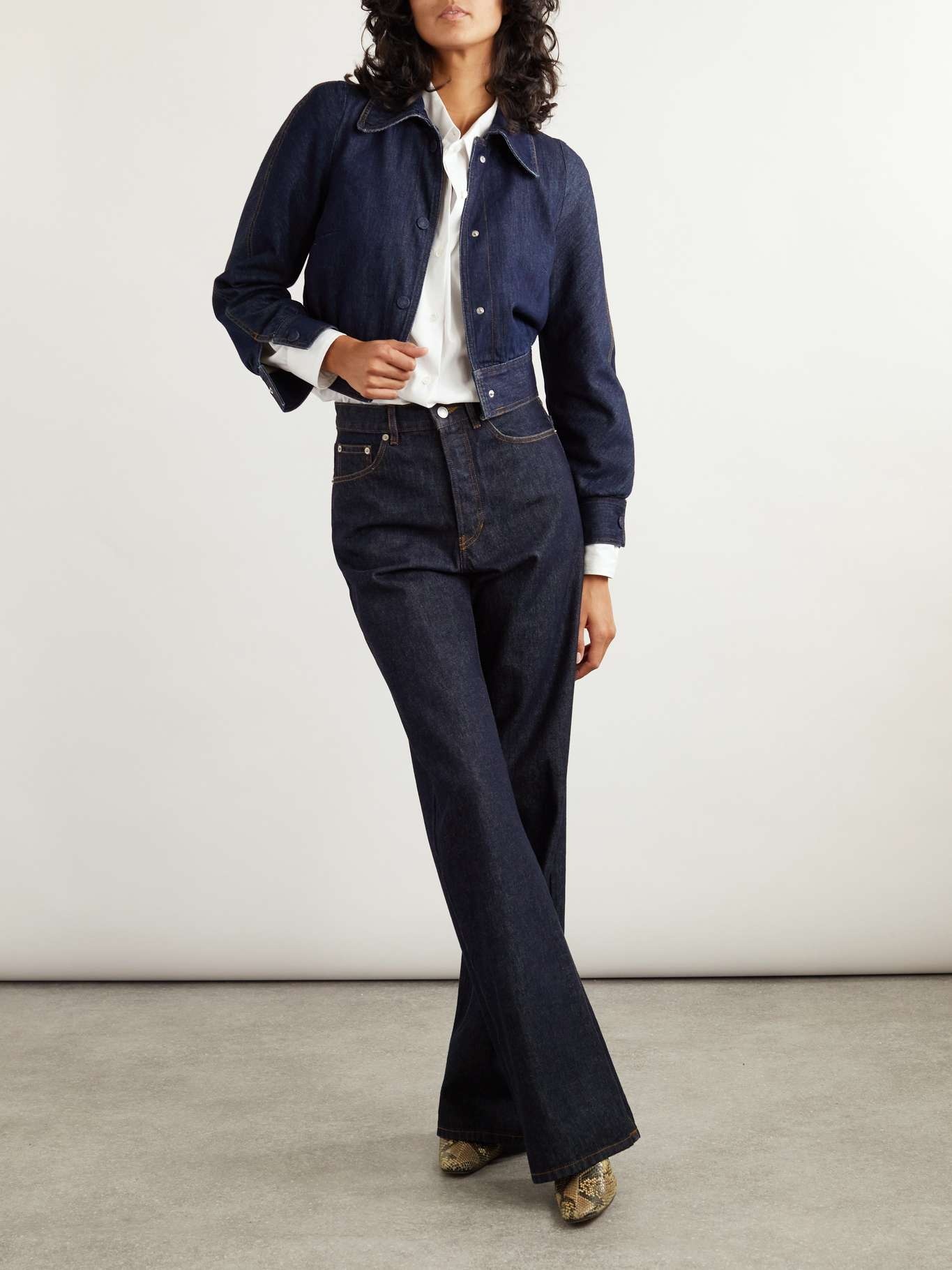Mid-rise straight-leg jeans Indigo - 2