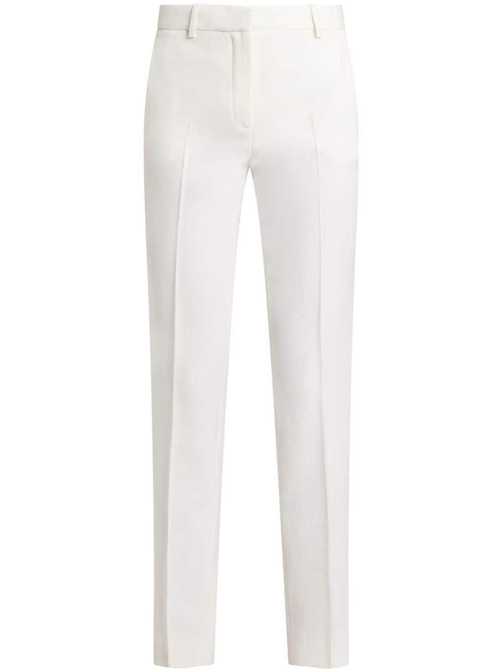 straight-leg wool trousers - 1