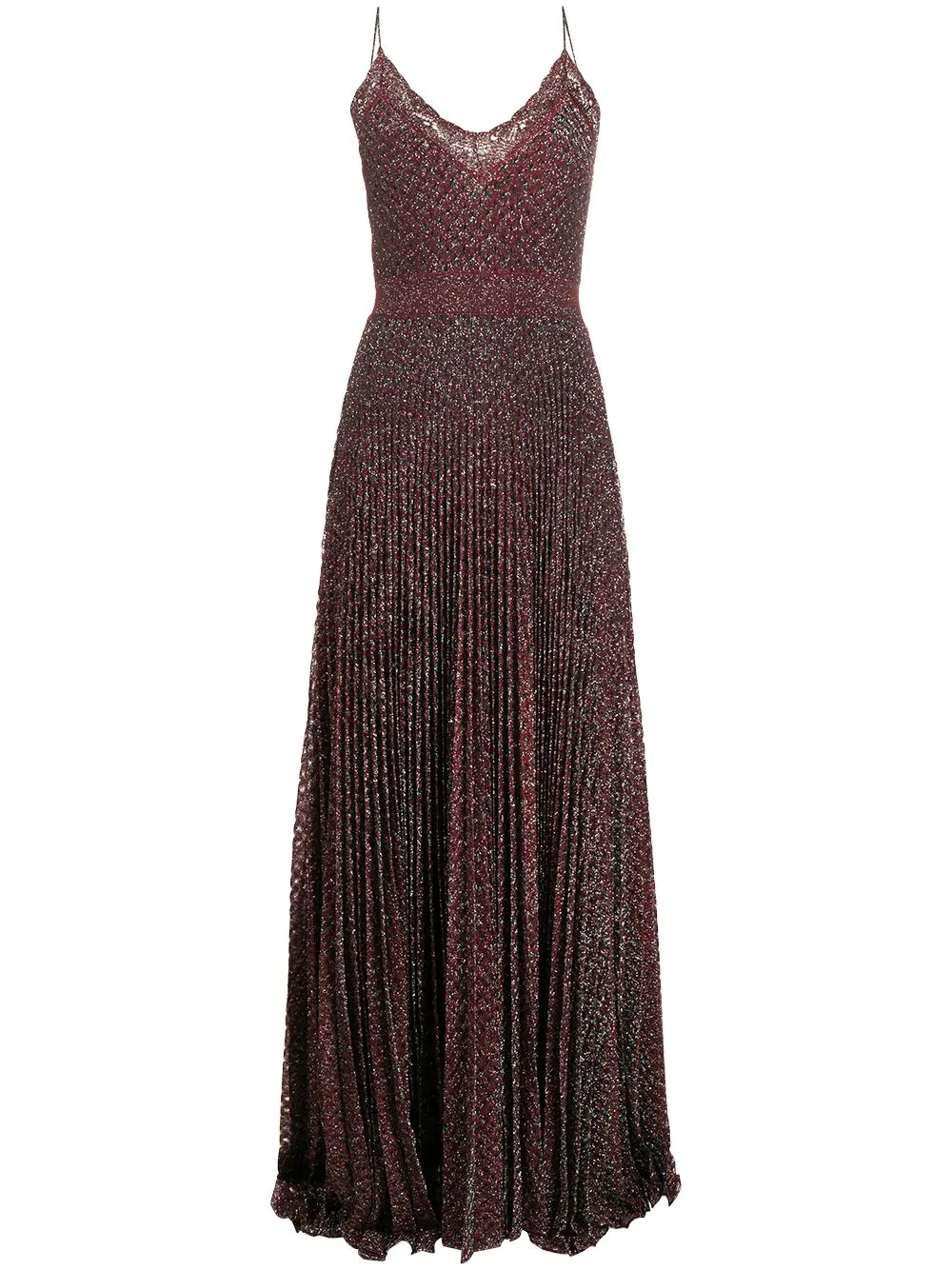 embroidered maxi dress - 1