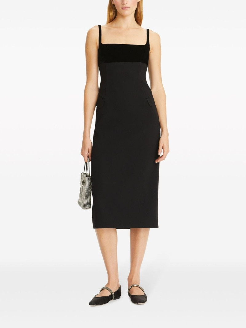 TORY BURCH crepe slip midi dress outlook