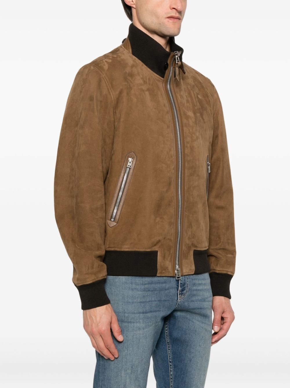 suede bomber jacket - 3