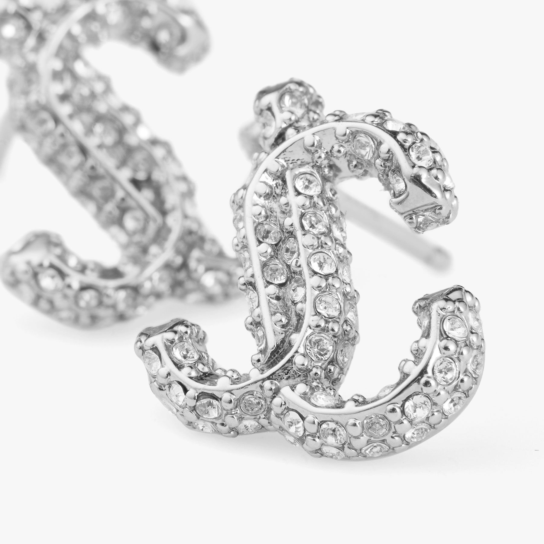 JC Studs
Silver-Finish Metal JC Stud Earrings with Swarovski Crystals - 3