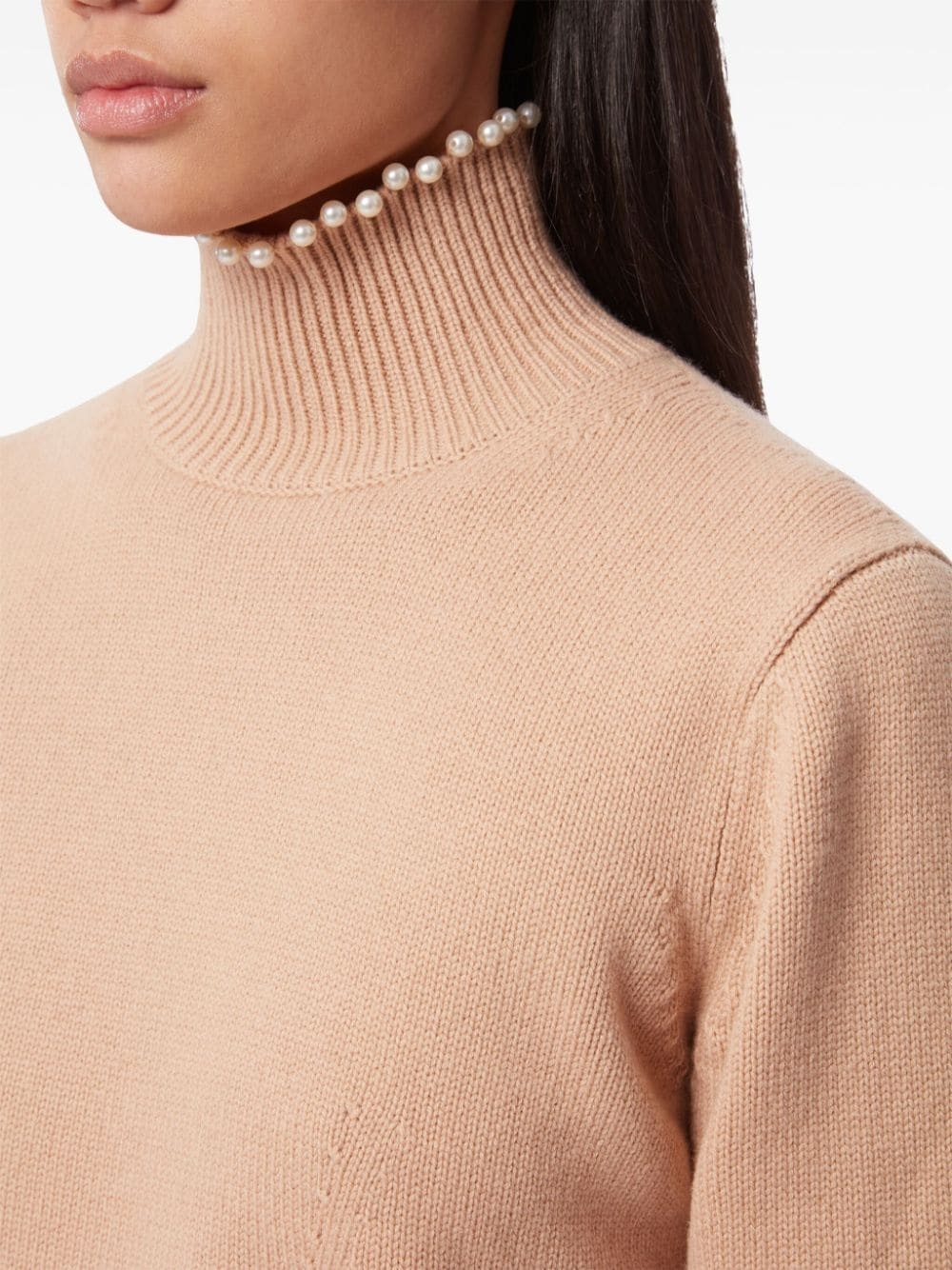 bead-embellished wool-blend jumper - 5