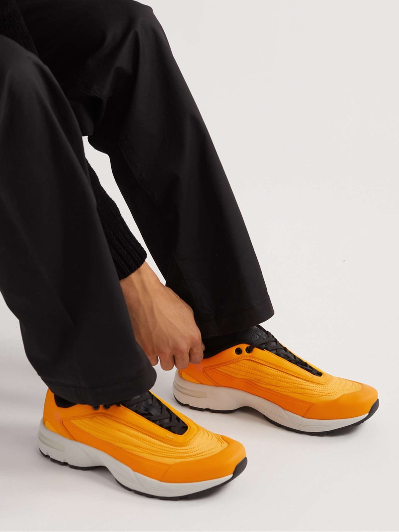 Stone Island Grime Rubber-Trimmed Canvas Sneakers outlook