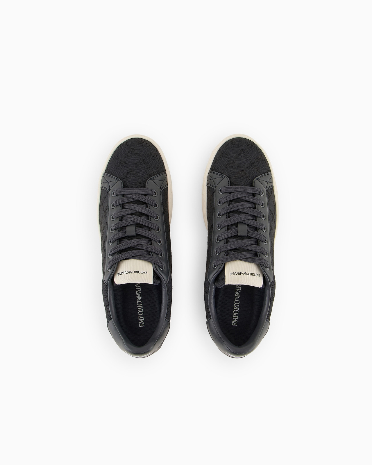 Nylon sneakers with jacquard all-over eagle - 3