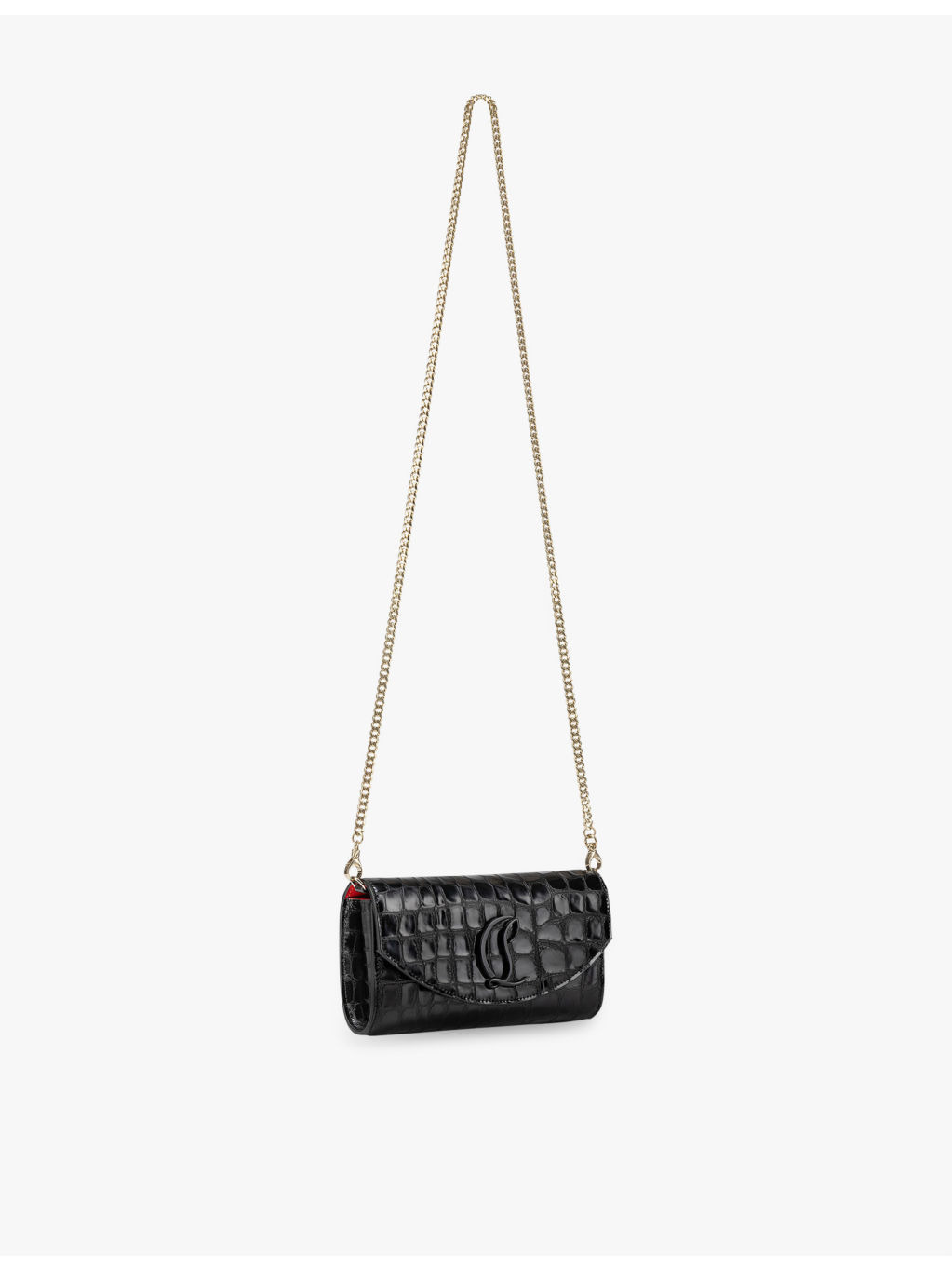 Loubi54 croc-embossed leather wallet-on-chain - 2