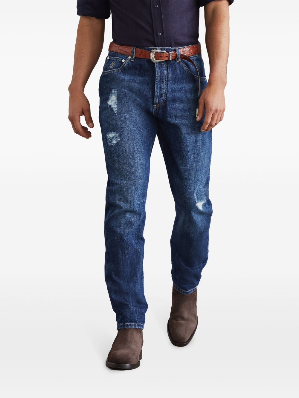 Denim Jeans With Tears - 5