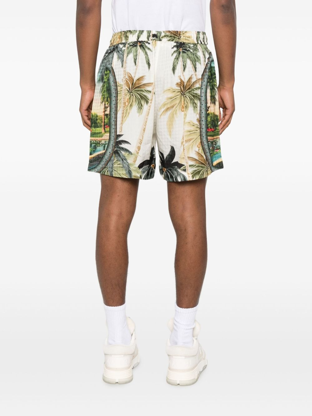 mosaic-print shorts - 4