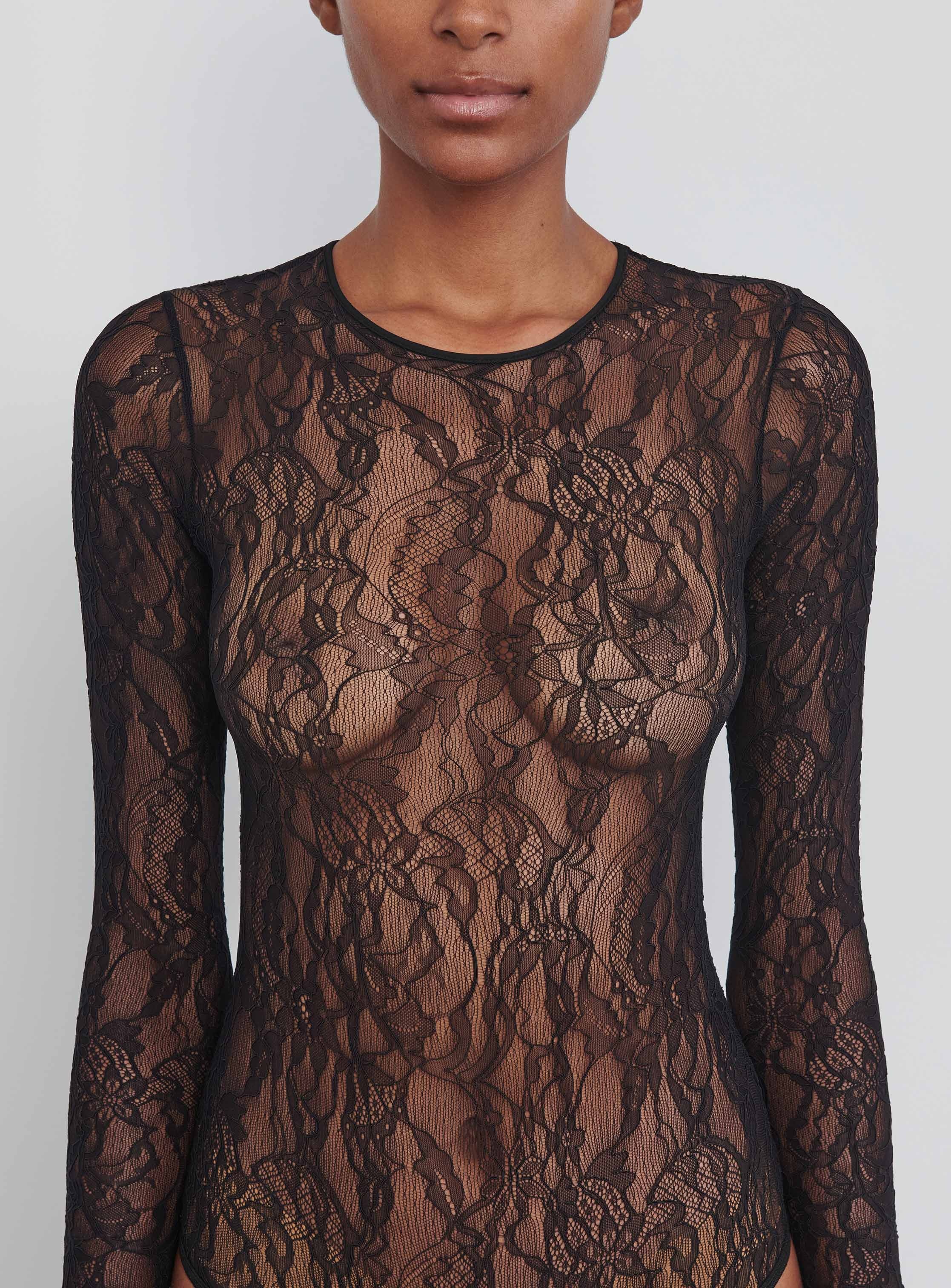Lace Bodysuit Black - 2