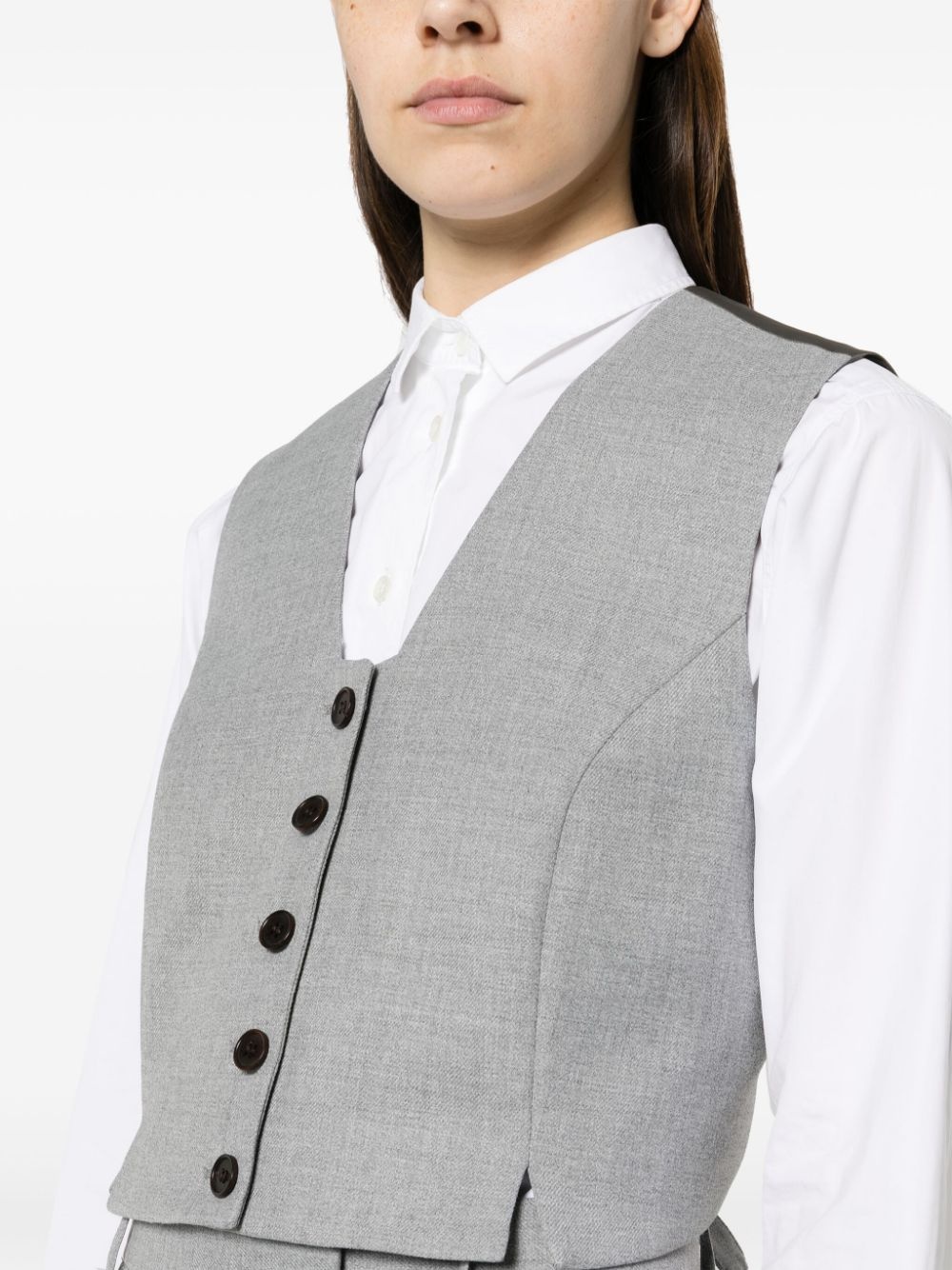 V-neck single-breasted waistcoat - 5