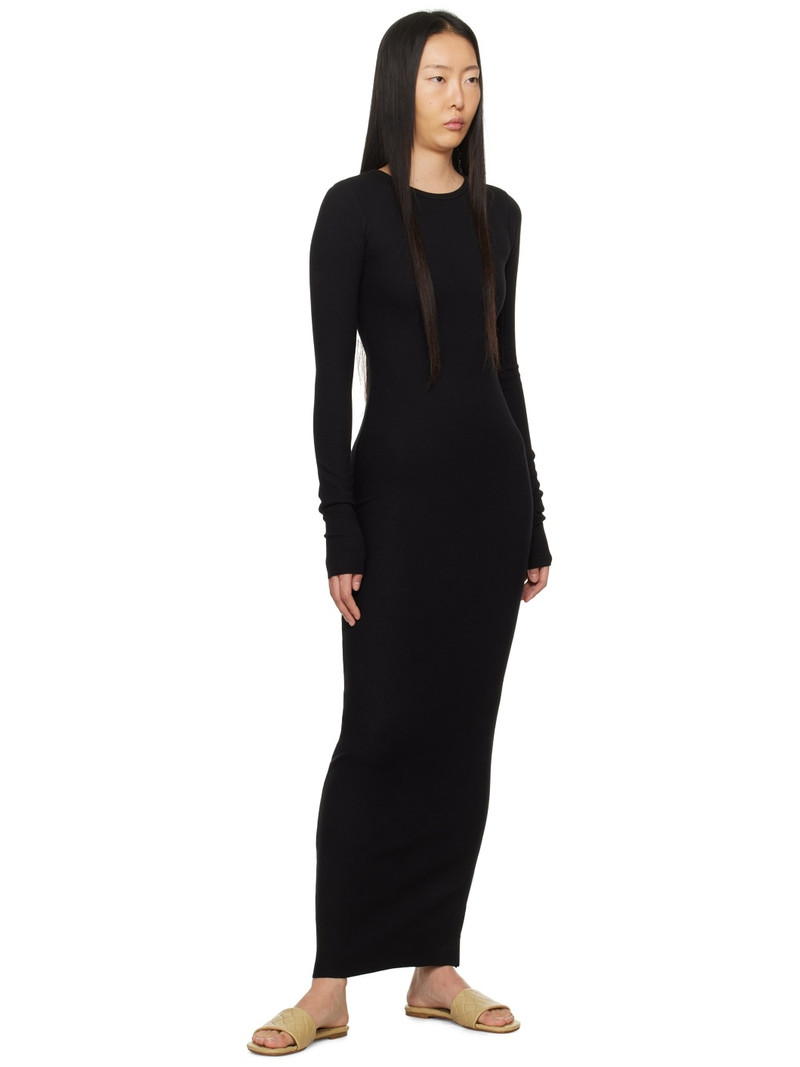ÉTERNE Black Crewneck Maxi Dress outlook