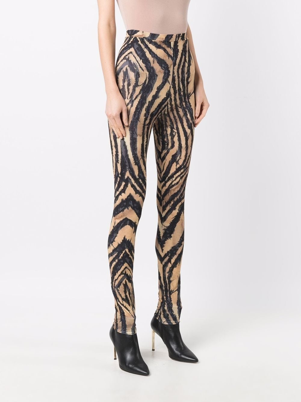 zebra-print leggings - 3