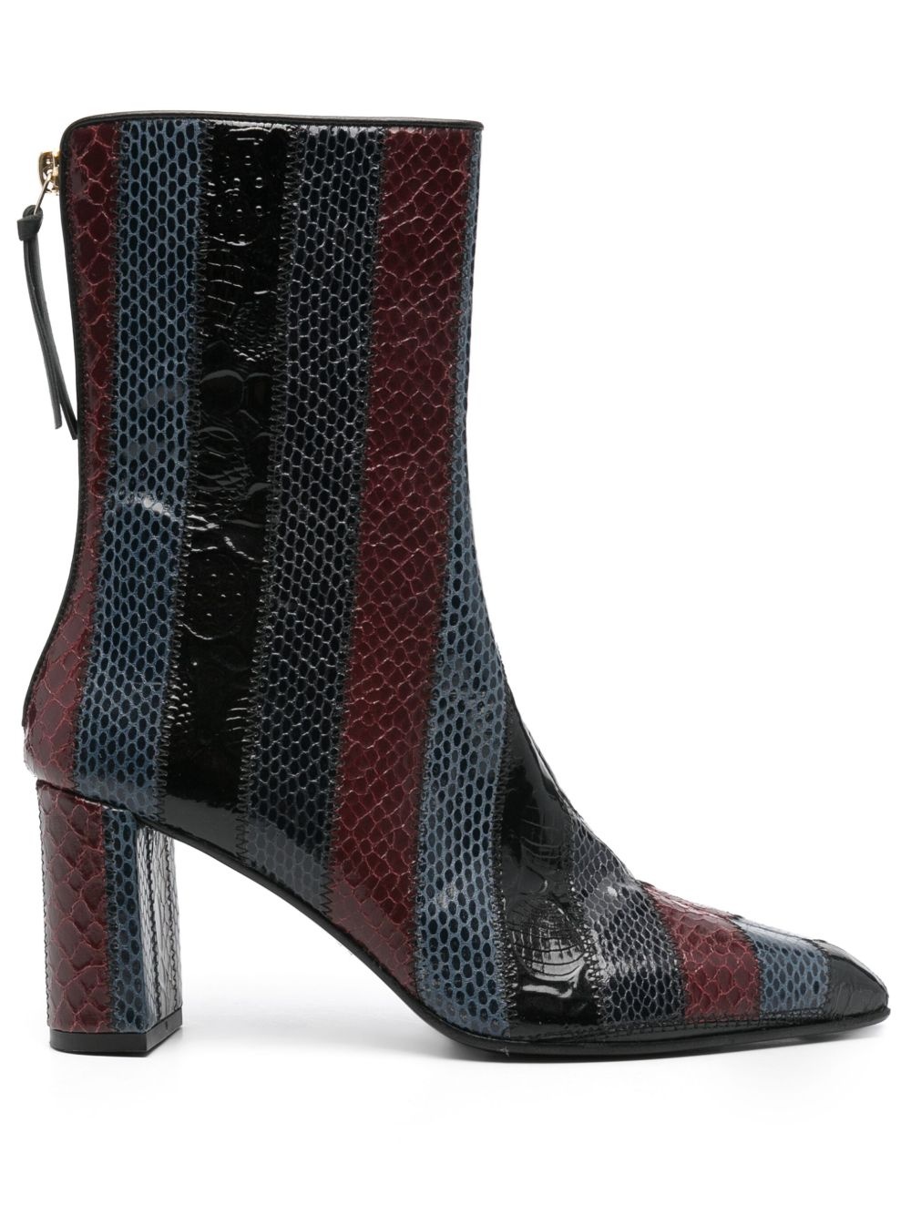 70mm patchwork ankle boots - 1