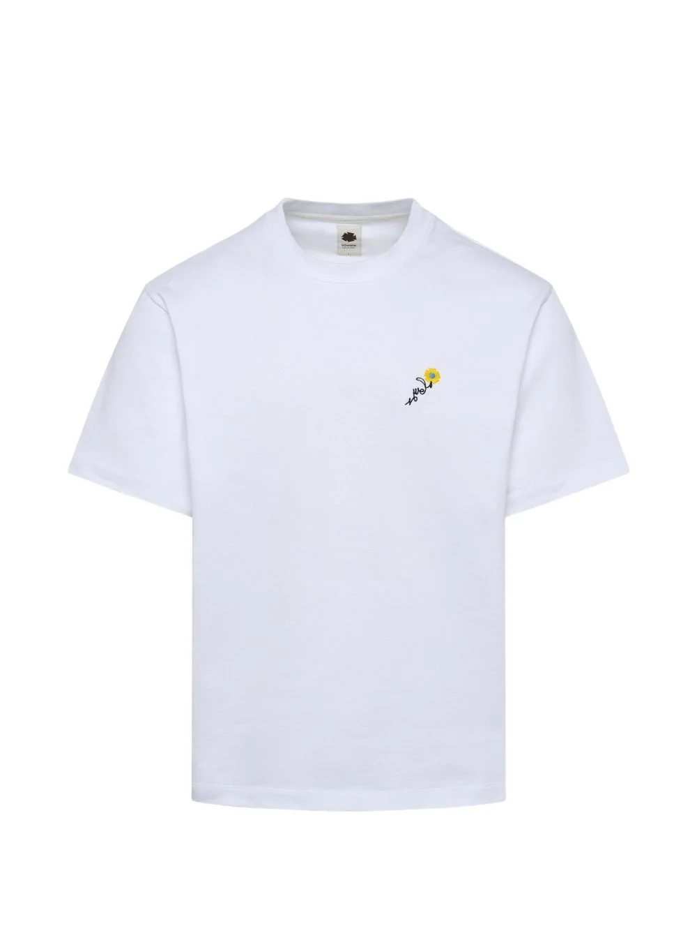 floral-embroidered T-shirt - 1