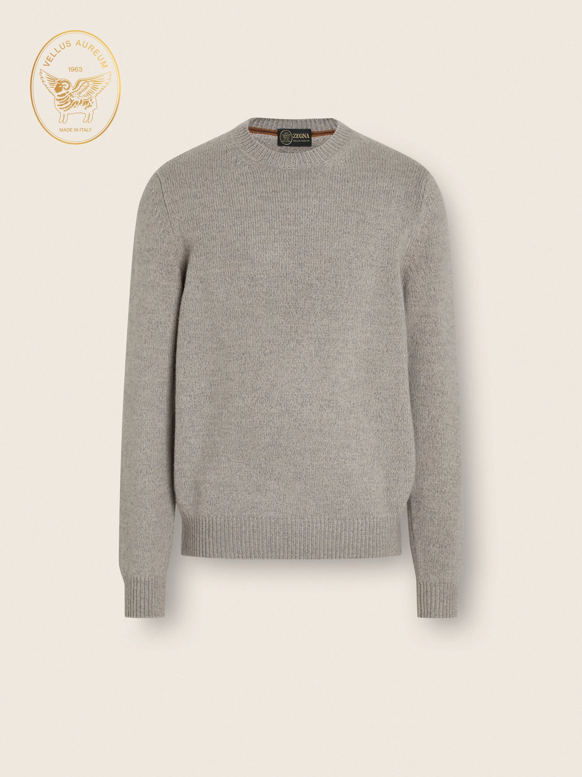 LIGHT TAUPE MÉLANGE VELLUS AUREUM CREWNECK - 1