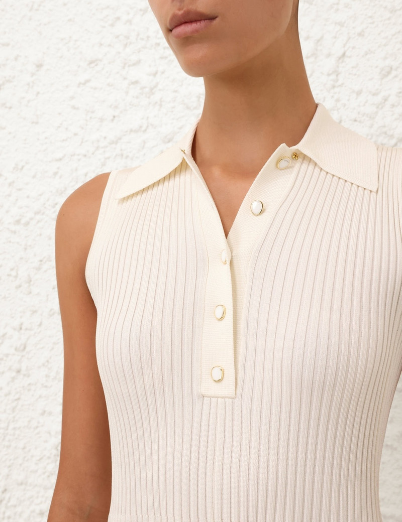 RIB POLO MINI DRESS 5