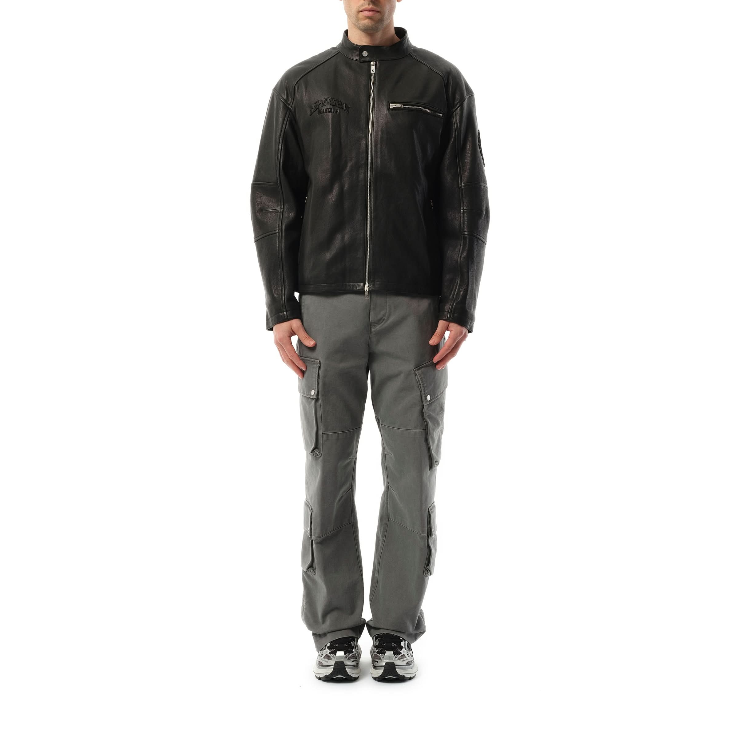 Belstaff Leather Race Jacket in Black - 4