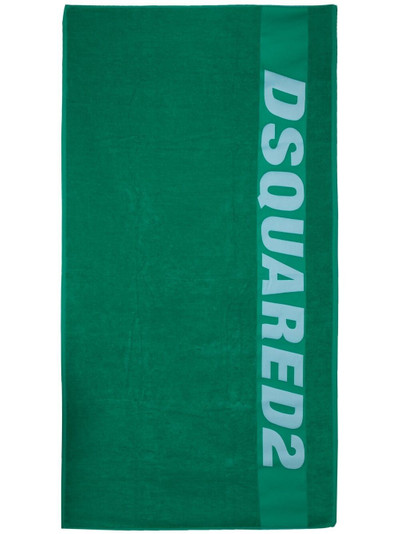 DSQUARED2 logo-print beach towel outlook