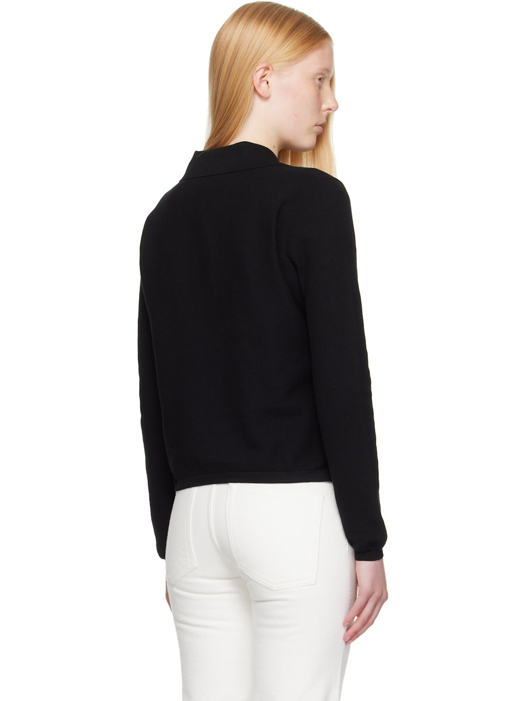 Black Long Sleeve Brooke Polo - 3