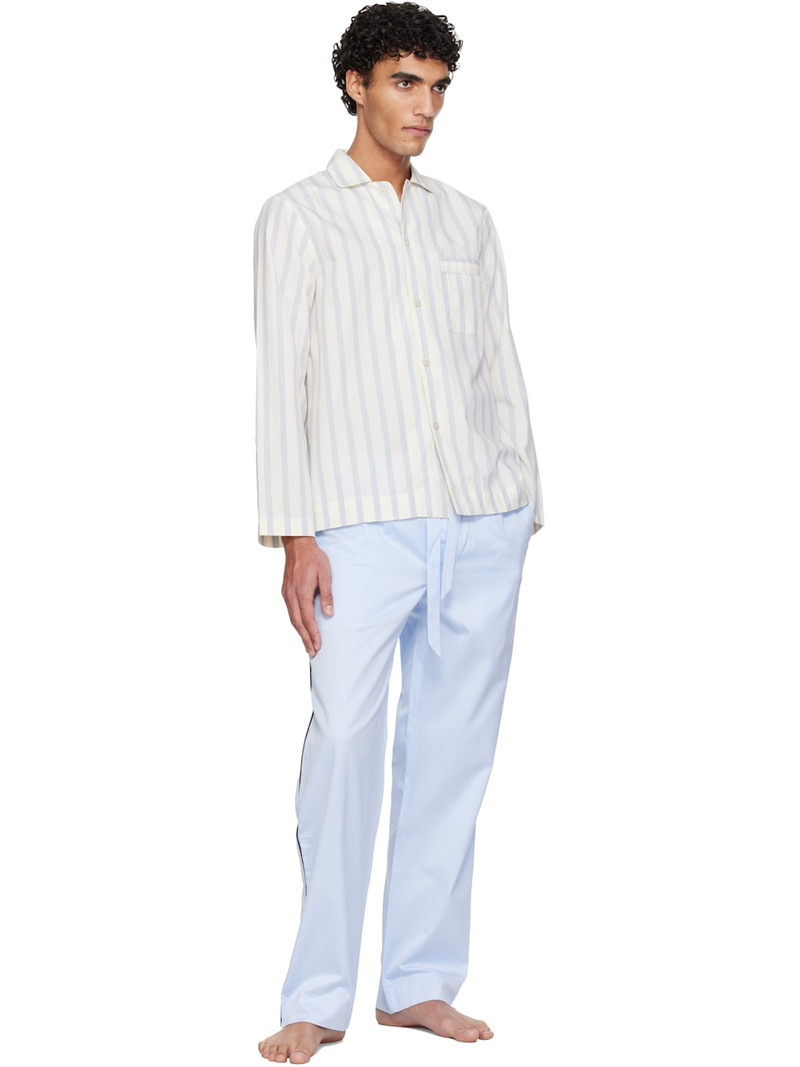 TEKLA Blue Sateen Pyjama Pants outlook