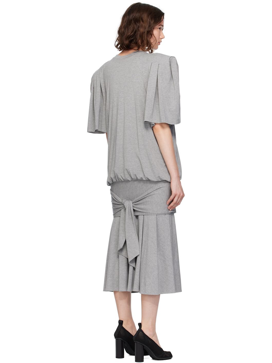 Gray T-shirt Midi Dress - 3