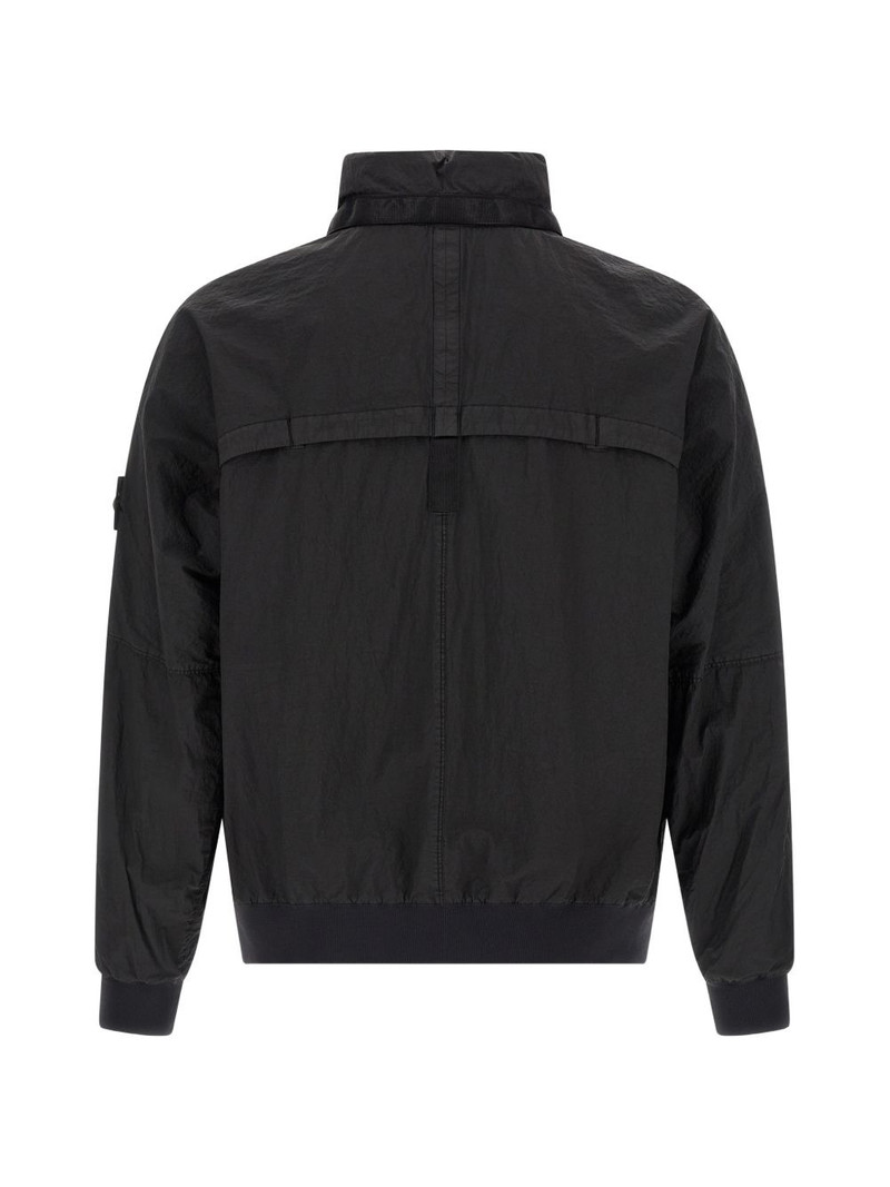 Stone Island ribbed metallic nylon bomber jacket outlook