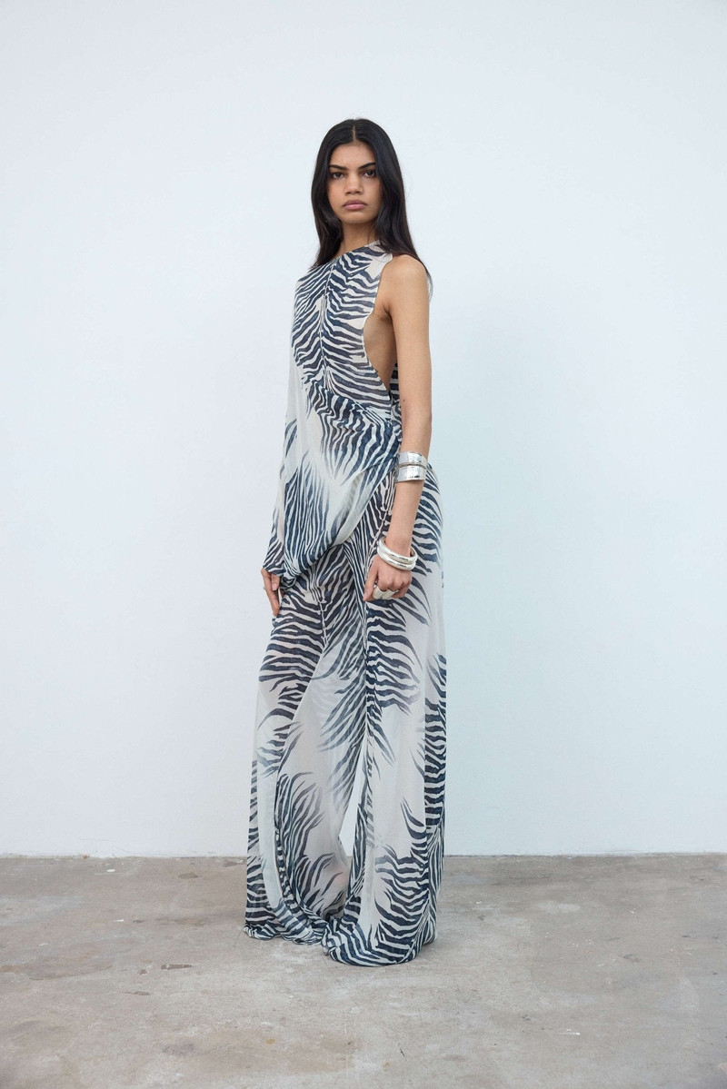 LUMA TROUSERS IN ZEBRA PRINT GEORGETTE 3